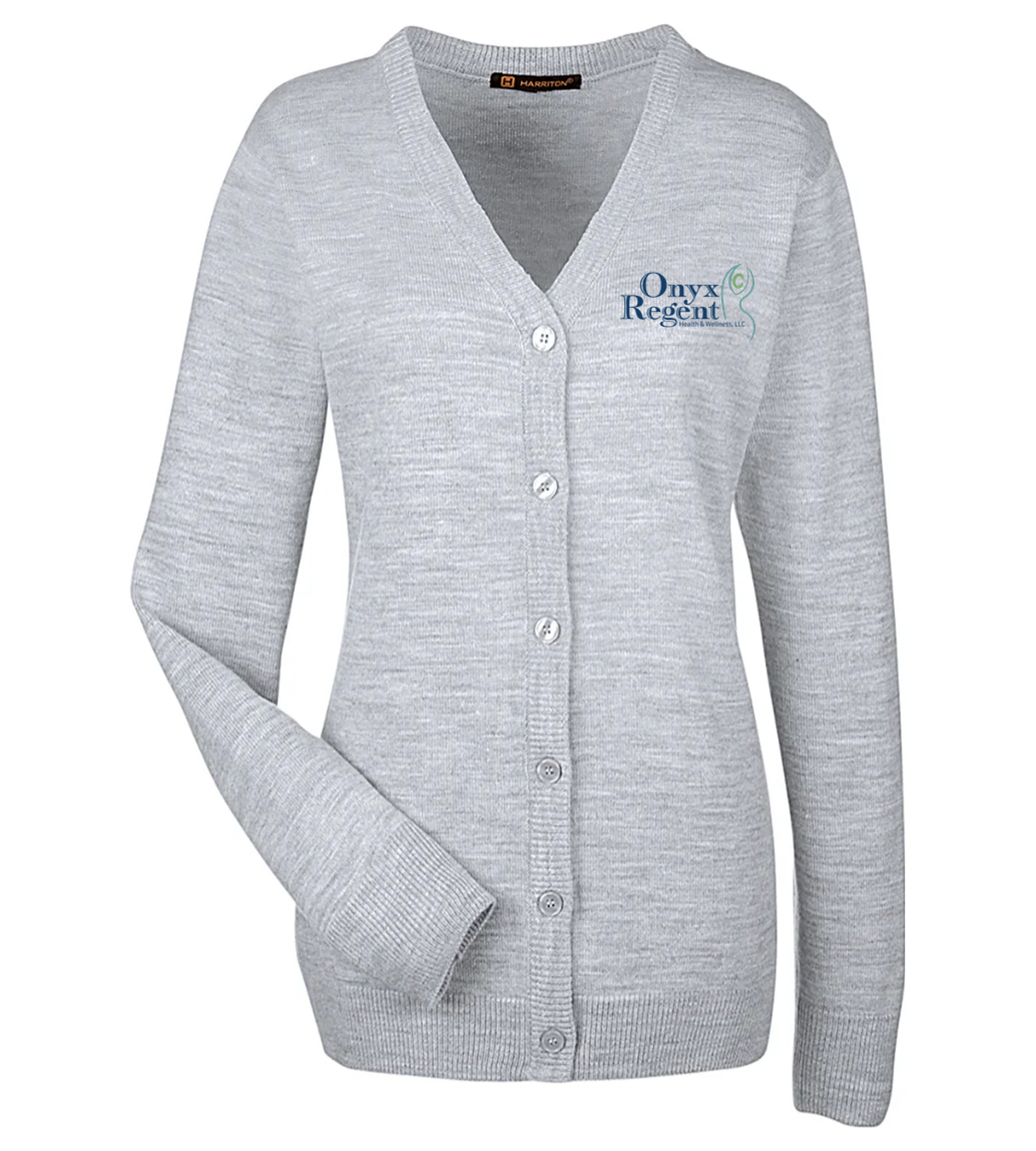 Harriton Ladies Pilbloc V-Neck Button Cardigan Sweater